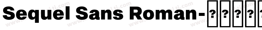 Sequel Sans Roman字体转换